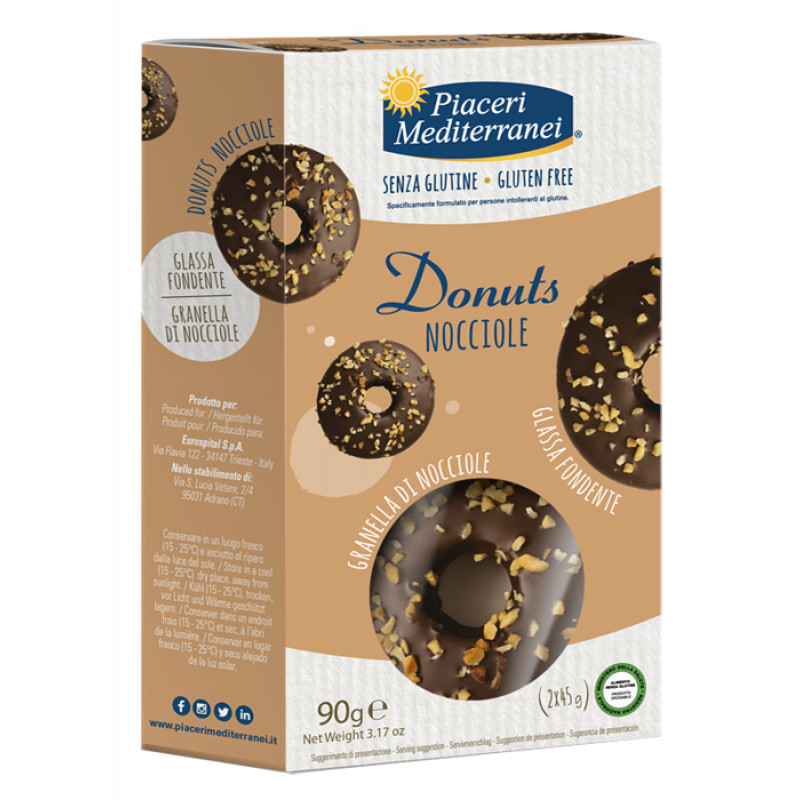 PIACERI MEDITERRANEI Donuts Nocciole 2x45g
