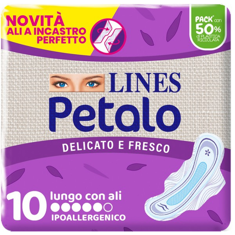 LINES PETALO ULTRA LUNGO CON ALI - 10 assorbenti