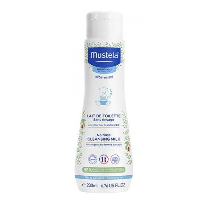 Mustela LAIT DE TOILETTE Latte di Toilette Detersione Viso e Sederino 200 ml
