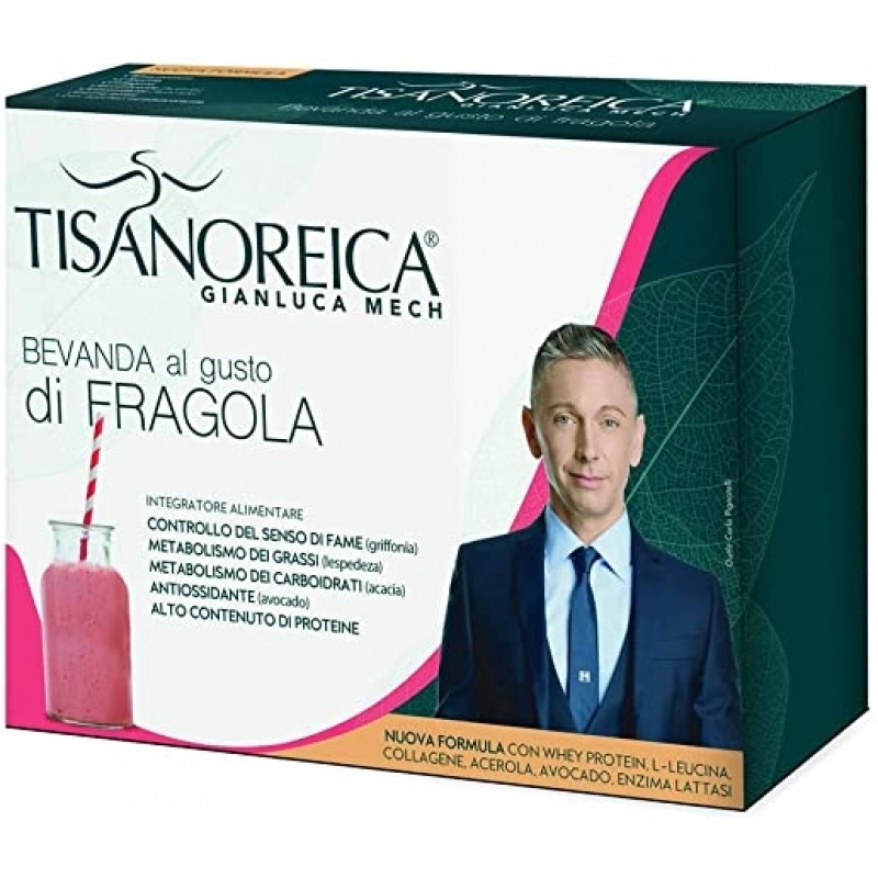 Tisanoreica Bevanda Gusto Fragola senza Glutine 4 Preparati da 27.5g