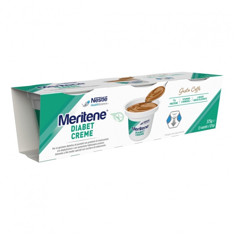 MERITENE Diabet crema al caffè 3x125g