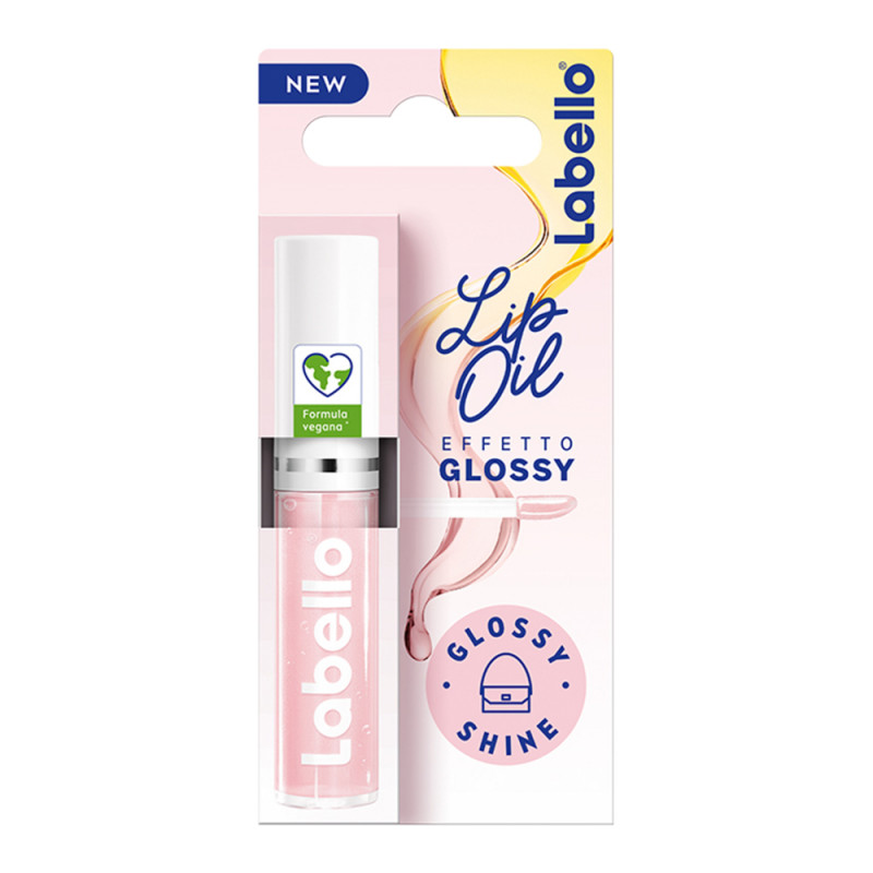 Labello Lip Oil Effetto Glossy - Glossy Shine 5.5 ml, Lucidalabbra colorato volumizzante e idratante