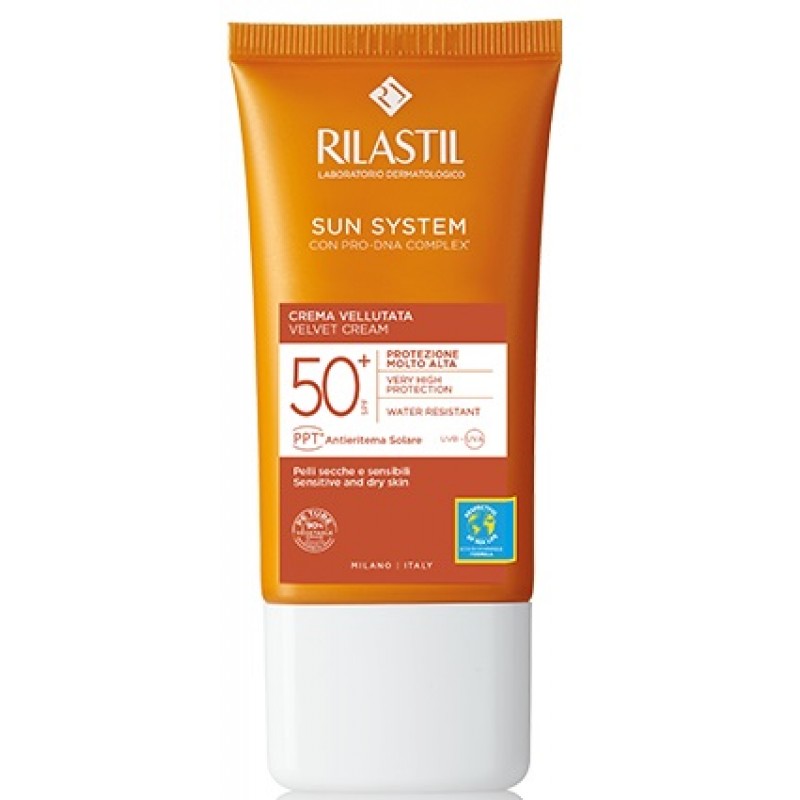 Rilastil Sun System Crema Solare Vellutata Viso SPF50+ 50mL