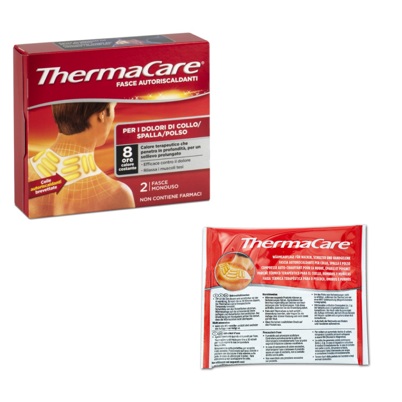 ThermaCare - Fasce autoriscaldanti per dolori di collo, spalla, polso - 2 pezzi