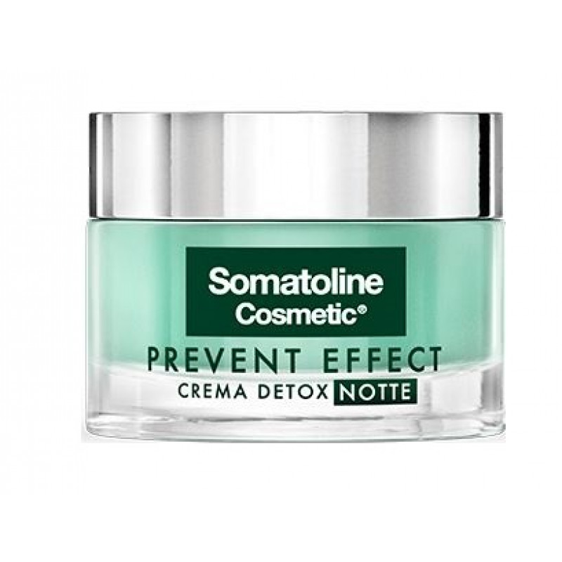 Somatoline SkinExpert, Prevent Effect Crema Notte Detox, Trattamento Viso Idratante, Pre-probiotici - Fitolipsomi 50ml