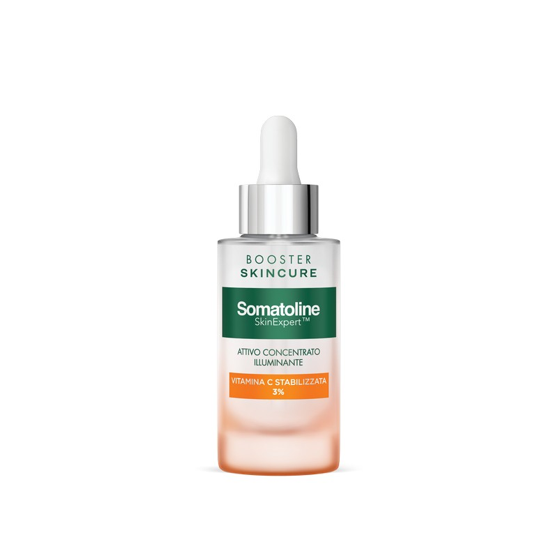 SkincureBooster IlluminanteSomatoline SkinExpert, Skincure Booster Illuminante Vitamina C 3%, Siero Viso Illuminante, Vitamina C 30ml