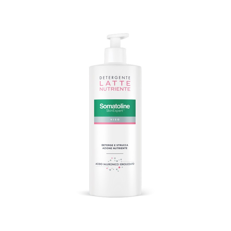 Somatoline SkinExpert, Latte Detergente Viso e Occhi, Detergente Viso Idratante, Acido Ialuronico 400ml