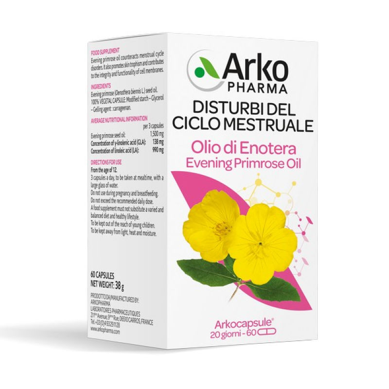 Arkocapsule Olio di Enotera Integratore Alimentare 60 capsule