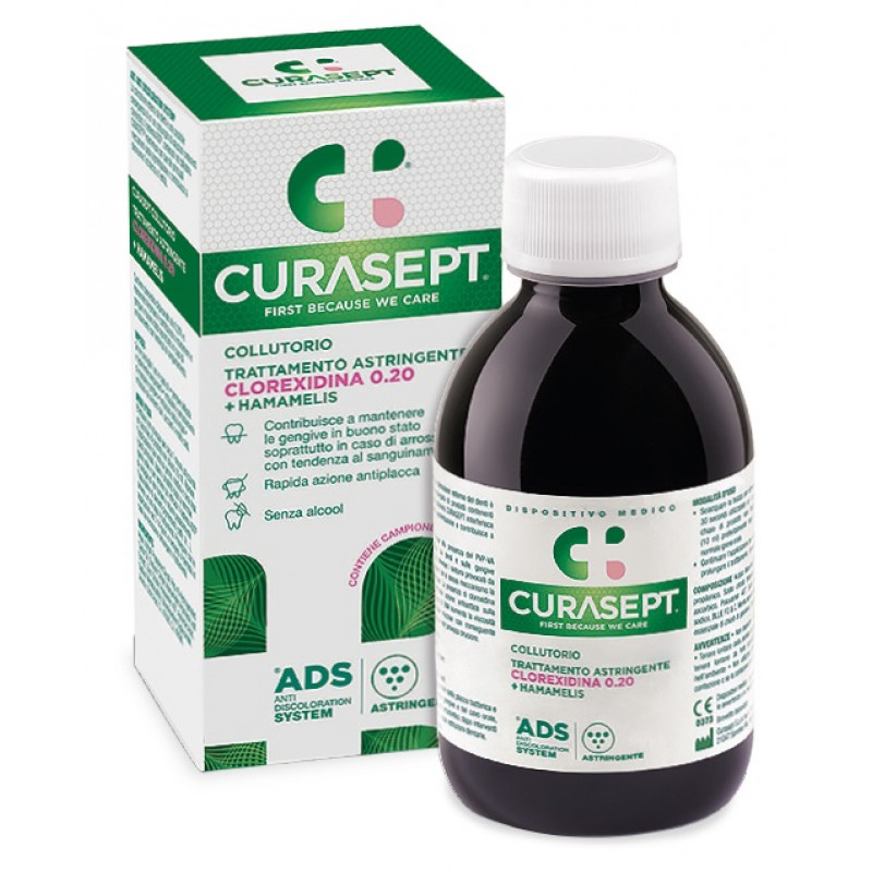 Curasept ADS Clorexidina 0.20% Collutorio Trattamento Astringente 200 ml