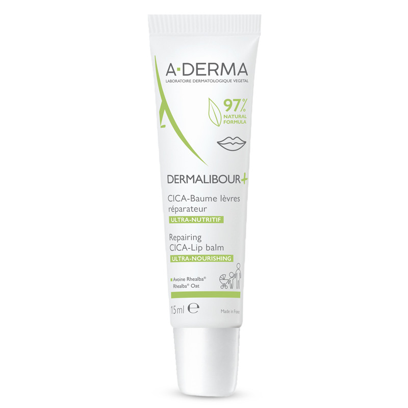 A-DERMA DERMALIBOUR + CICA Balsamo Labbra Ristrutturante 15mL