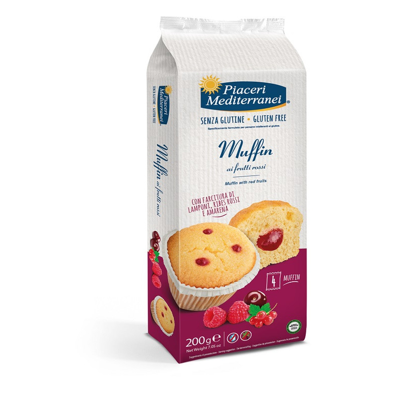 PIACERI MEDITERRANEI Muffin Frutti Rossi 200g
