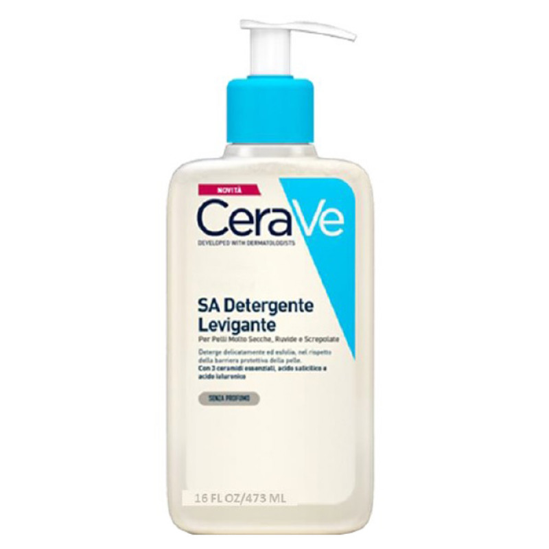 CeraVe Detergente con texture gel non schiumoso che deterge, esfolia e leviga la pelle, proteggendola 473 ml