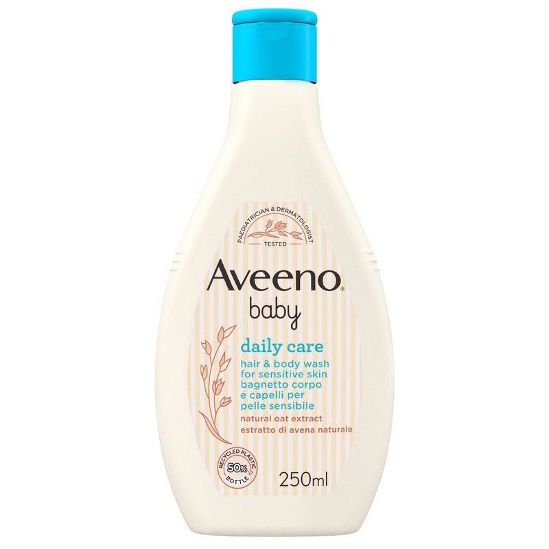 Aveeno Baby, Daily Care, Bagnetto Corpo e Capelli per Pelli Delicate, Senza Solfati e Parabeni, 250 ml