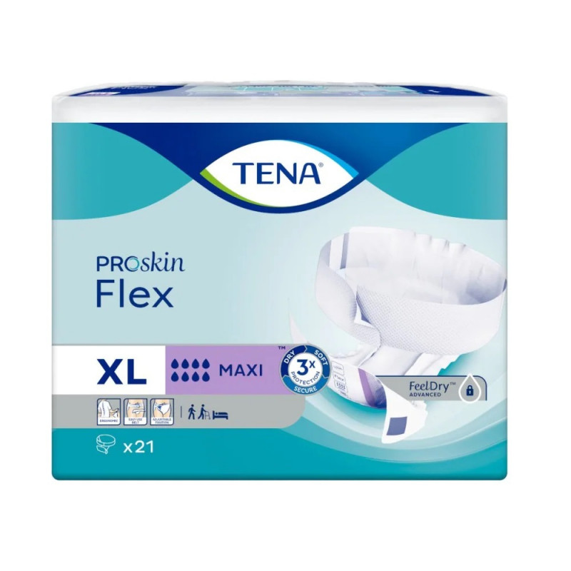 TENA Flex Maxi - Pannolini assorbenti a cintura per perdite urinarie Taglia XL 21 pezzi
