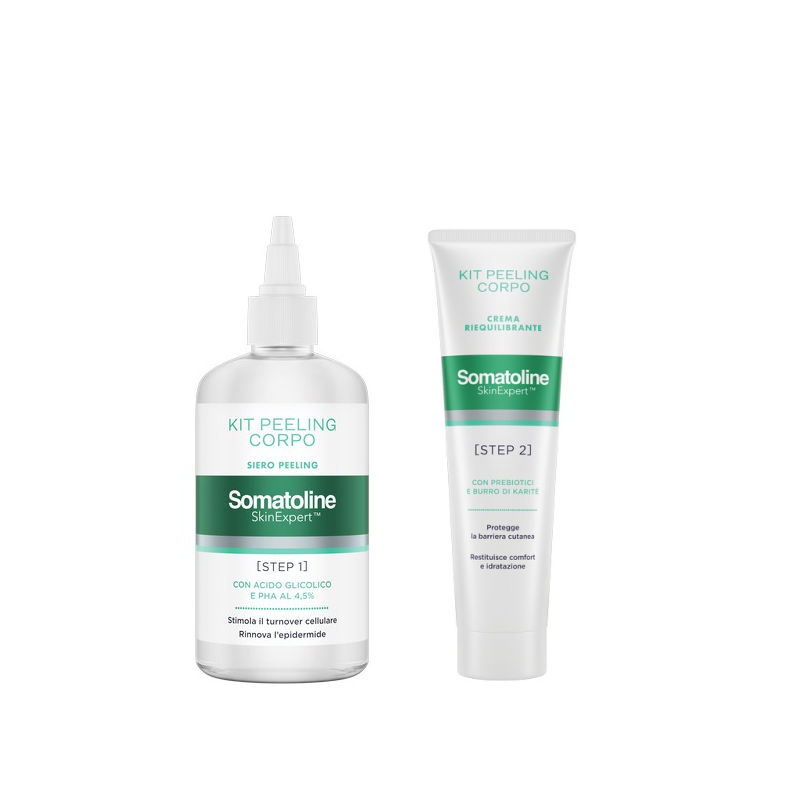 Somatoline SkinExpert, Kit Peeling Corpo, Trattamento Corpo Esfoliante, 300 + 100