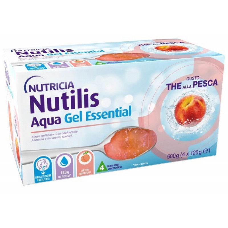 NUTILIS Aqua Gel Pesca - alimento a fini speciali indicato per il trattamento alimentare dei soggetti con problemi di deglutizione associati a disfagia 4x125g 4PZ