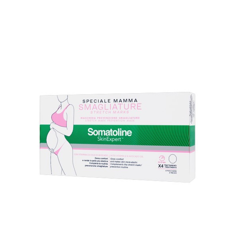 Somatoline SkinExpert, Maschera Speciale Mamma, Trattamento Corpo, Antismagliature, Vitamina E - Olio di Avocado - Centella asiatica 4pz