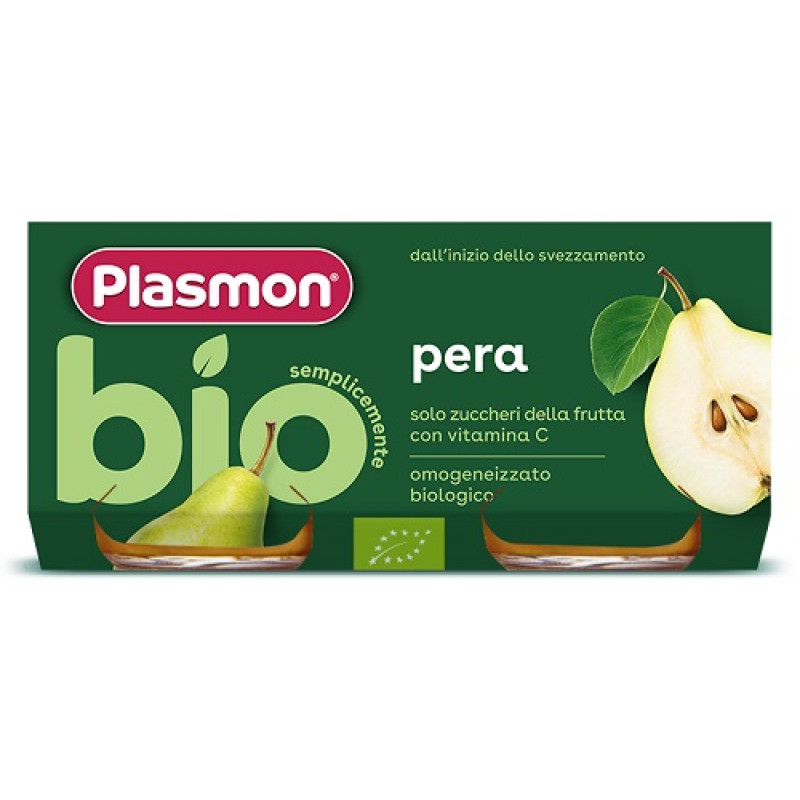 PLASMON Omog.Pera Bio 2x 80g