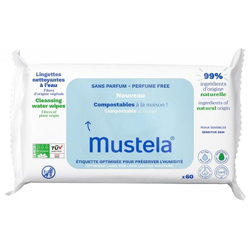 MUSTELA Salviette Comp.S/Prof.60pz