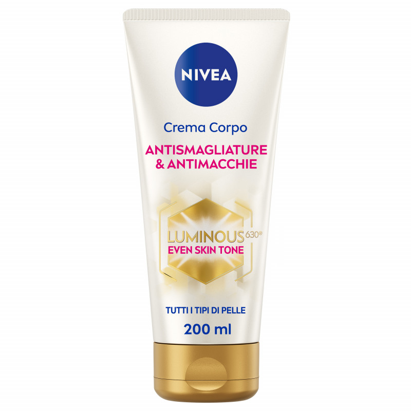 Nivea Luminous630 Crema Corpo Antismagliature & Antimacchie 200 ml, Crema smagliature e macchie