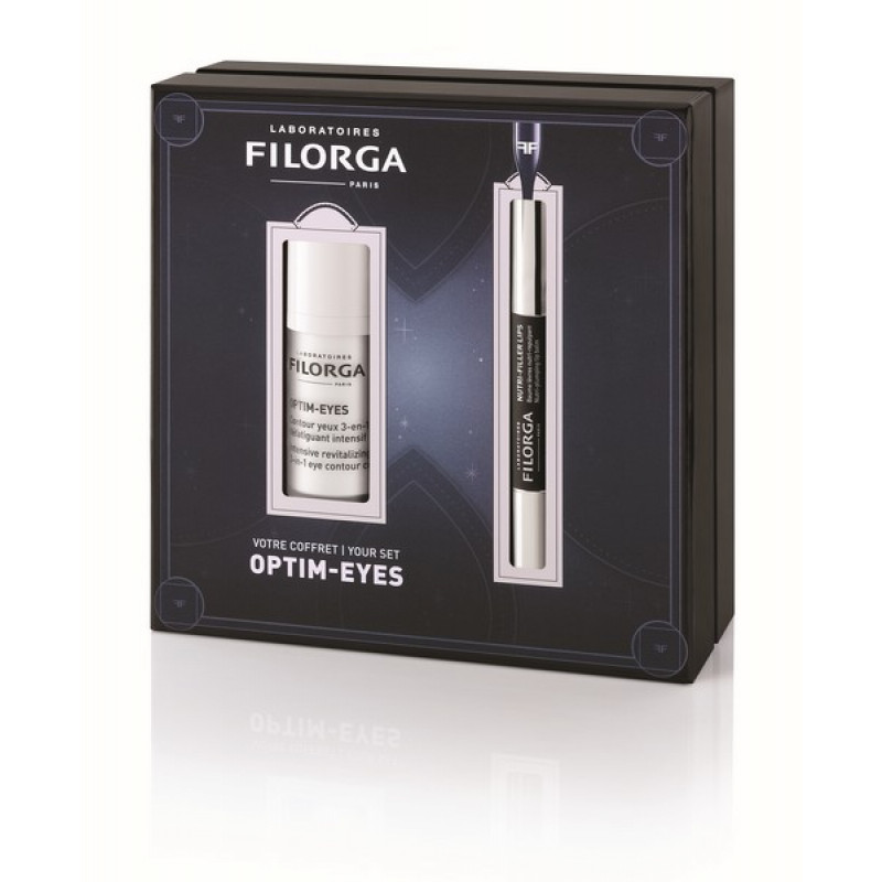 FILORGA - COFANETTO NATALE OPTIM EYES 2024 - Routine Eyes&Lips : Azione defaticante contorno occhi e labbra idratate e volumizzate