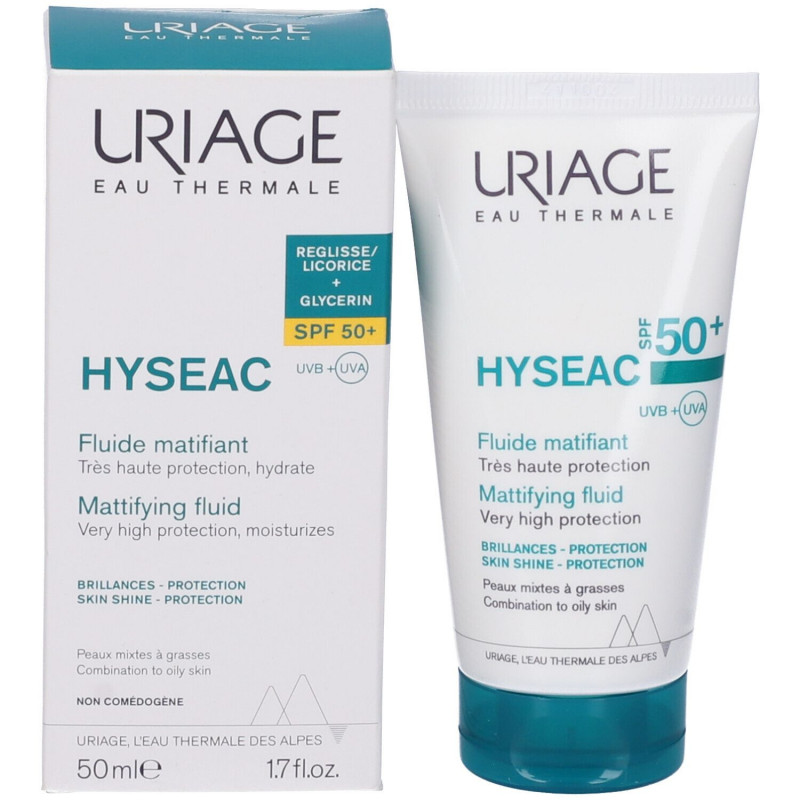 Uriage Hyséac Fluido Solare SPF 50+ Pelle Mista e Grassa 50 ml