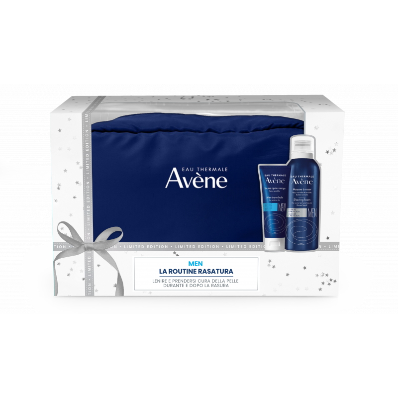 Avène Cofanetto Natale Rasatura con Avène Men Schiuma Barba 200ml e Avène Men Balsamo dopo Barba Uomo 75ml