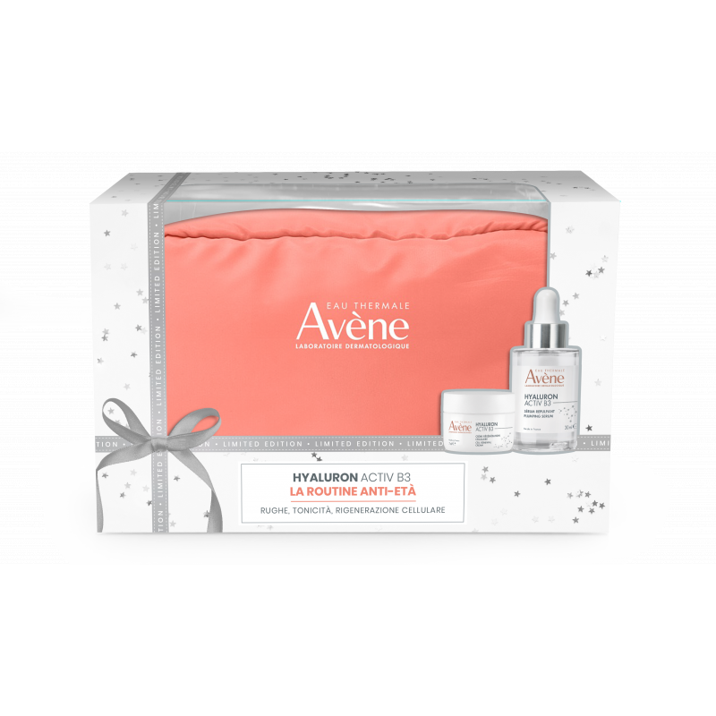 Avène Cofanetto Natale Anti-età con Hyaluron Activ B3 Siero Concentrato Rimpolpante 30ml e Hyaluron Activ B3 Crema giorno rigenerante cellulare 7ml