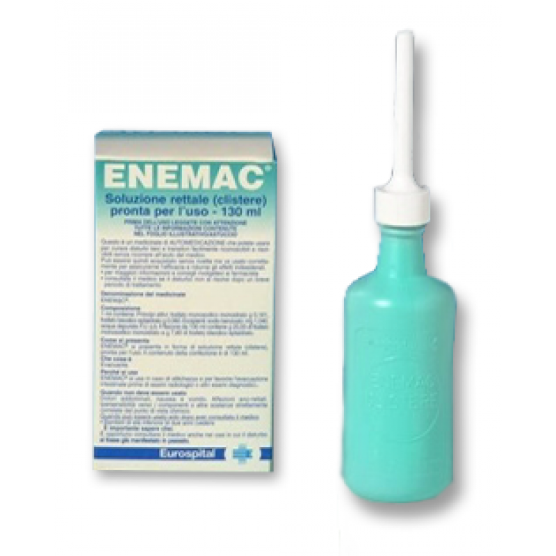 Enemac Soluzione Rettale Clistere 6,1 g/100 ml+ 6 g/100 ml Monodose 130 ml