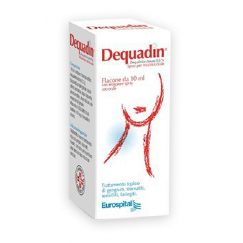 Dequadin Spray Per Mucosa Orale 0,5% Dequalinio Cloruro 10 ml
