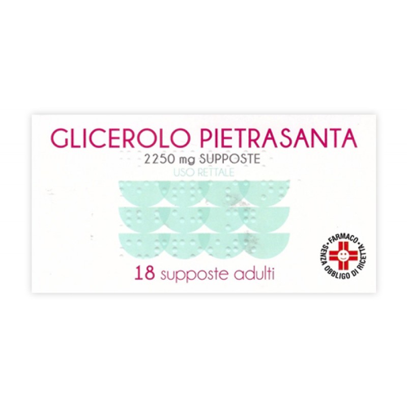 Glicerolo Pietrasanta Adulti 2250mg 18 Supposte