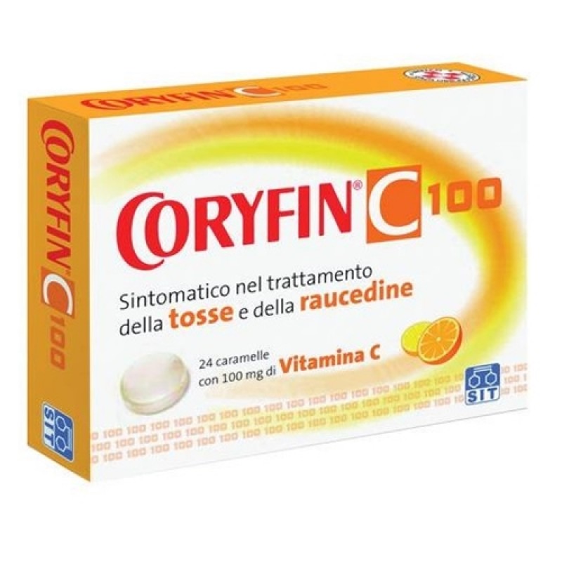 Coryfin C 100 Vitamina C 6,5mg + 112,5mg Tosse 24 Caramelle