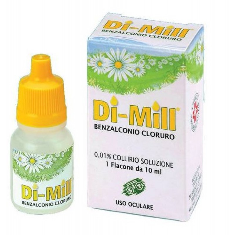 Di-Mill DIMILL 0,1 mg/ml Benzalconio Cloruro Collirio Disinfettante 10 ml