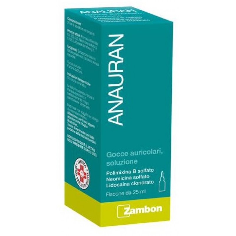 Anauran Gocce Auricolari Polimixina B solfato Otiti Flacone 25 ml