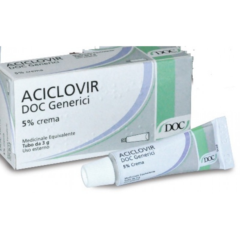 Aciclovir Doc Generici 5% Herpes Crema 3g