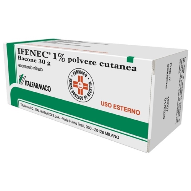 Ifenec 1% Econazolo Nitrato Polvere Cutanea Antimicotica 30g