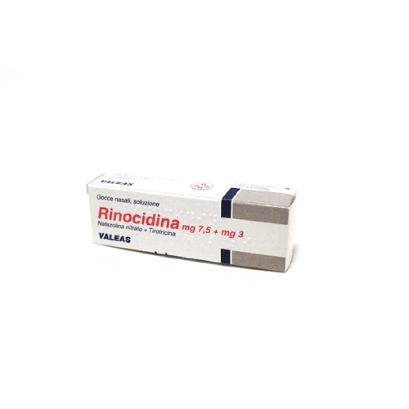 Rinocidina Gocce Nasali 7,5mg + 3mg Nafazolina / Tirotricina 15 ml