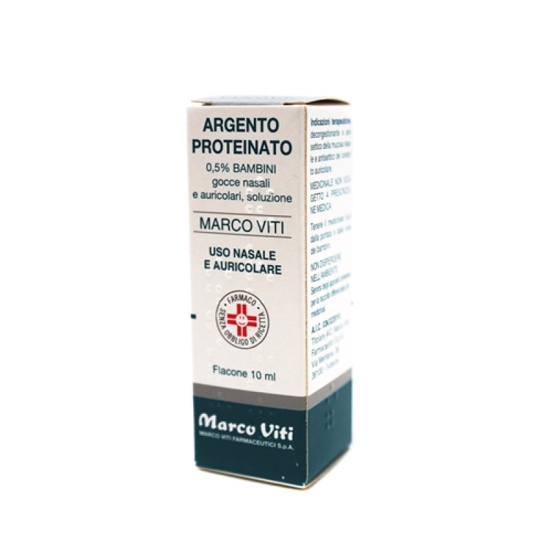 Argento Proteinato Marco Viti 0,5% Bambini Decongestionante Gocce 10 Ml