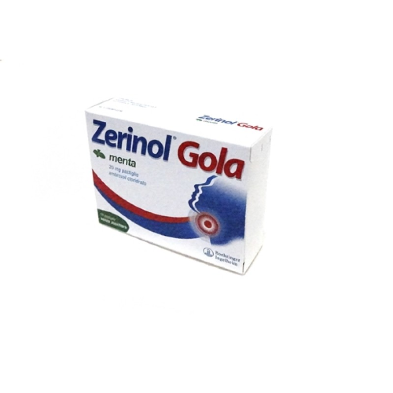 Zerinol Gola Menta 20mg Ambroxolo Cloridrato 18 Pastiglie