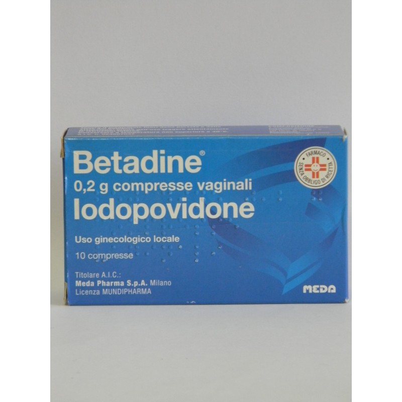Betadine 200 mg Iodopovidone 10 Compresse Vaginali