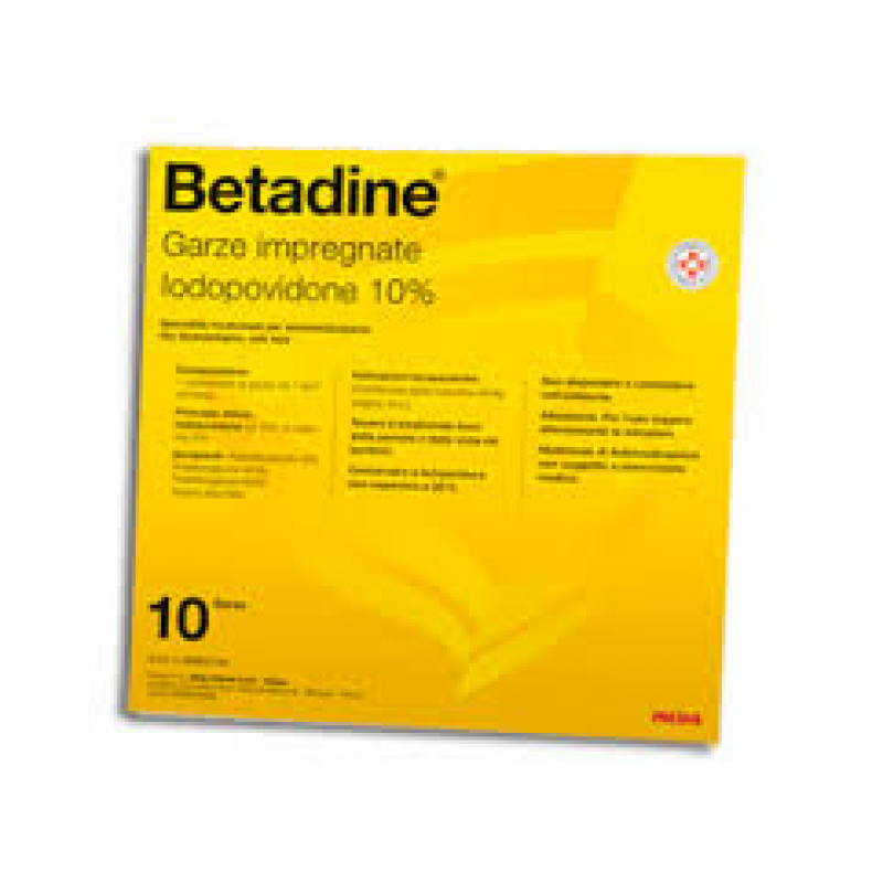 Betadine 10% - 10 Garze Impregnate 10x10