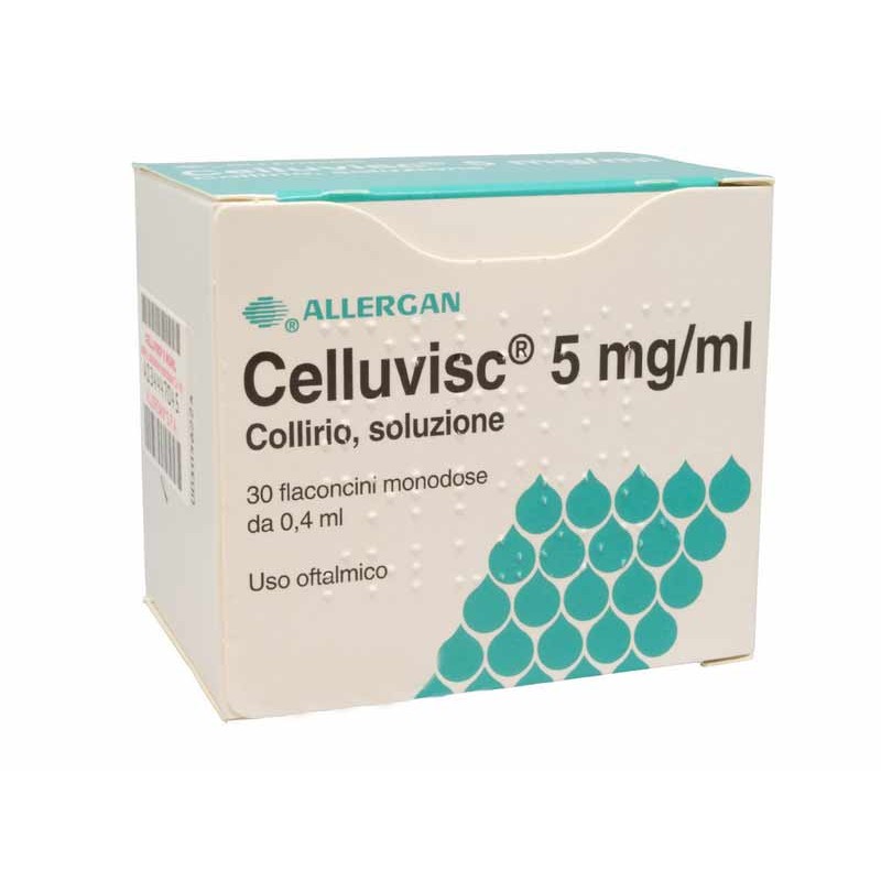 Celluvisc Collirio 5 mg/ml Carmellosa sodica 30 Flaconcini 0,4 ml