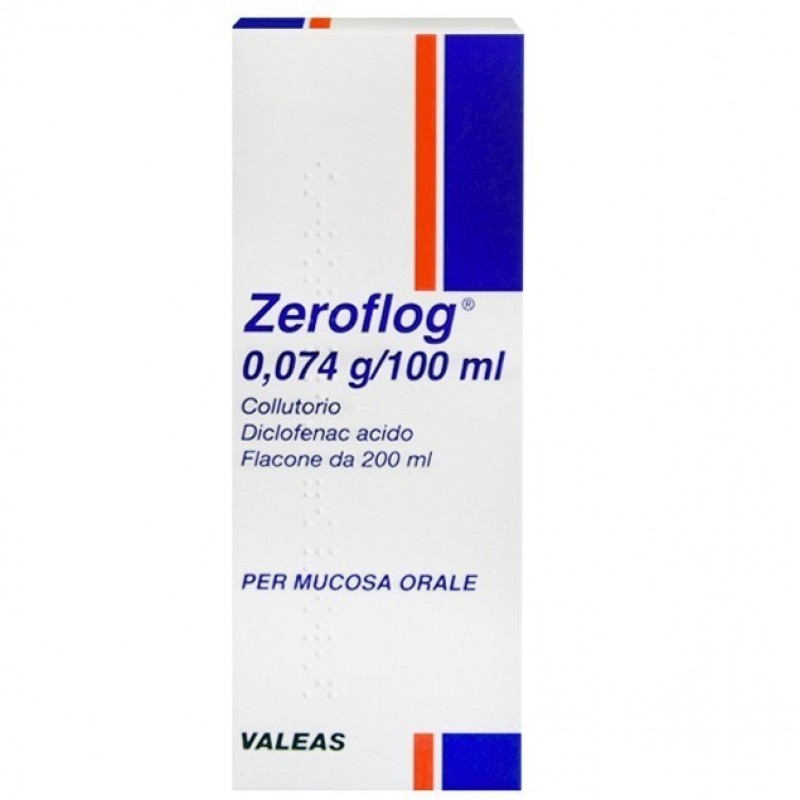 Zeroflog 0,074g / 100ml Diclofenac Acido Collutorio Flacone 200 ml