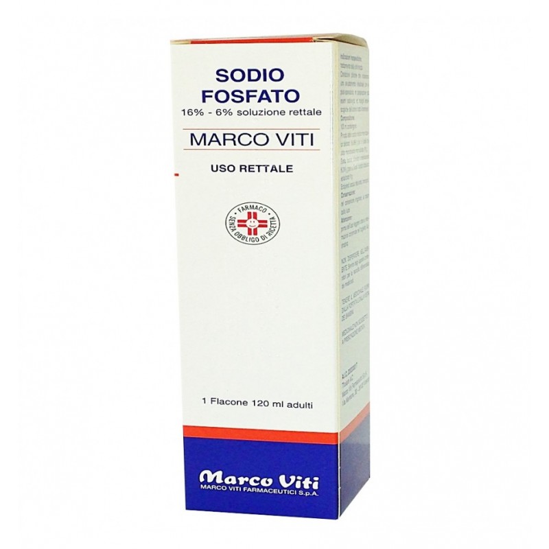Sodio Fosfato Marco Viti 16%-6%Soluzione Rettale Adulti Flacone 120 ml