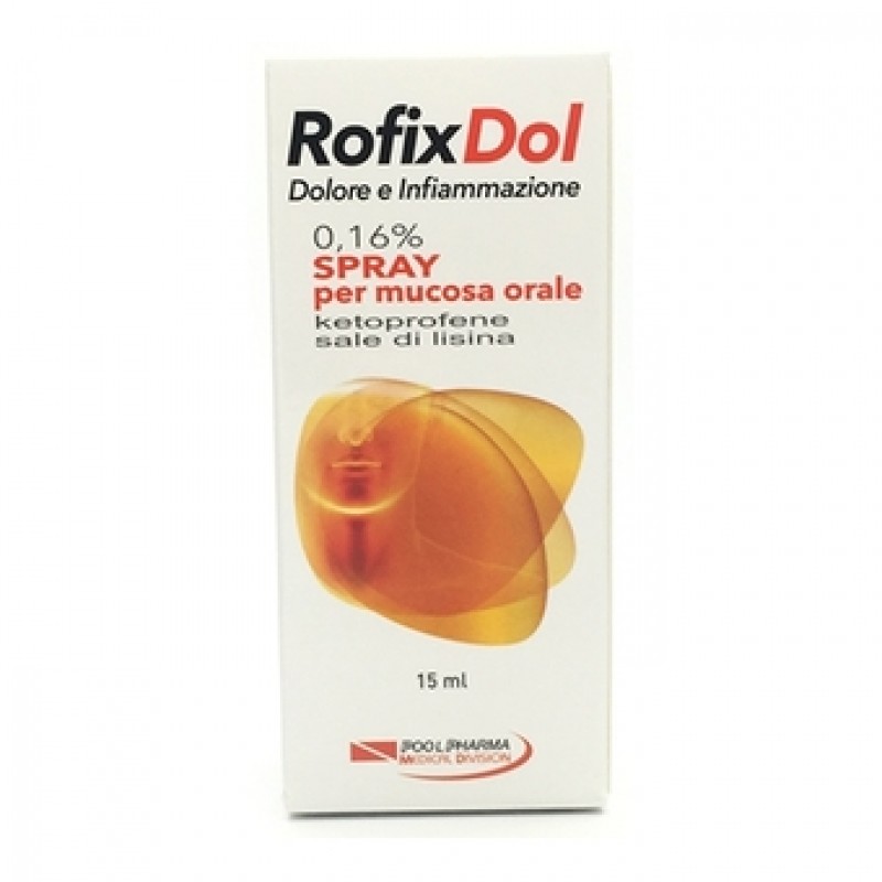 Rofixdol Dolore e Infiammazione - Spray per mucosa orale - 0,16% di Ketoprofene - 15 ml