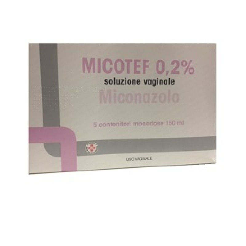 Micotef Soluzione Vaginale 0.2% Miconazolo 5 Flaconi 150 ml