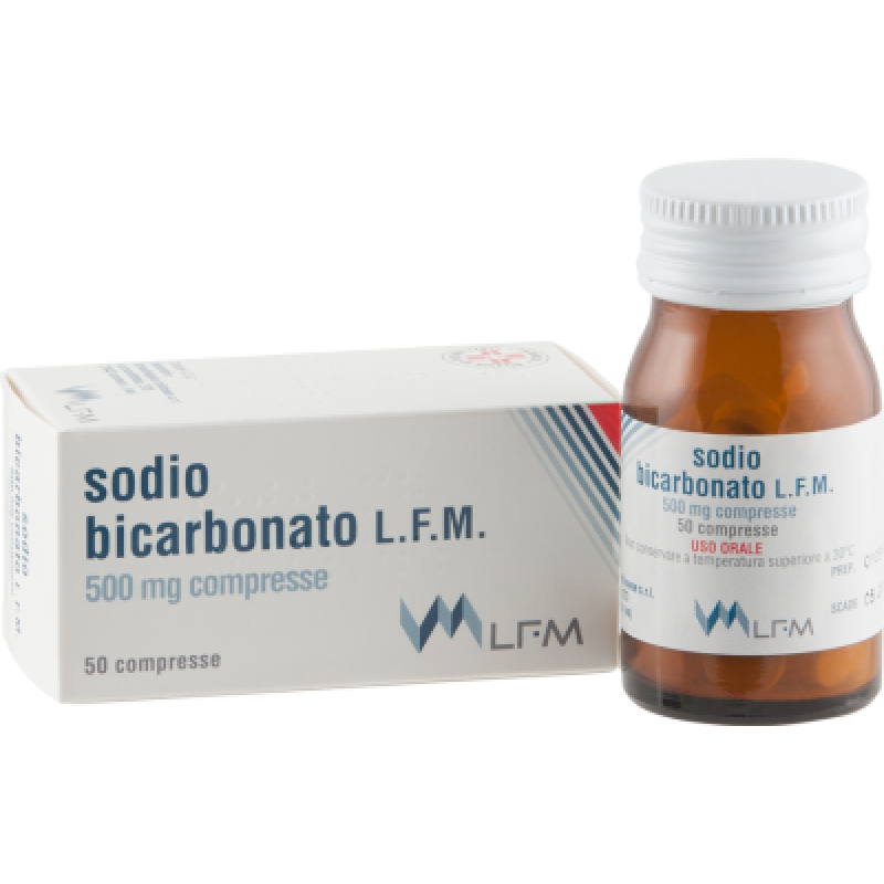 Sodio Bicarbonato LFM 500mg 50 Compresse