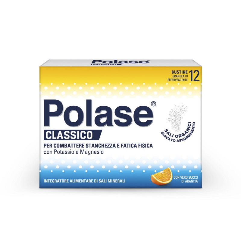 Polase Classico Integratore Alimentare Sali Minerali Organici Magnesio Potassio Gusto Arancia 12 Bst