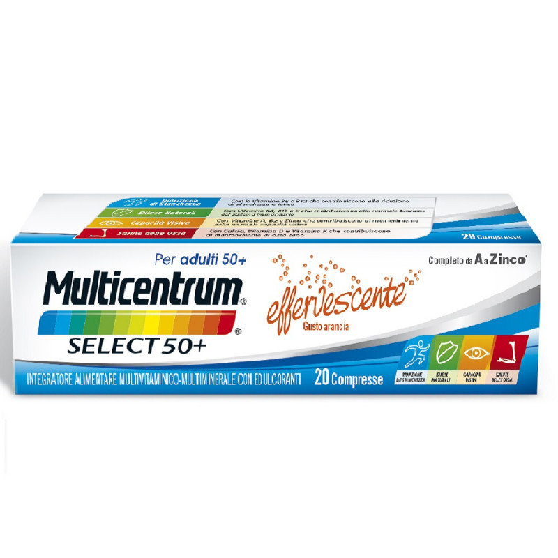 Multicentrum Select 50+ Effervescente Integratore Alimentare Multivitaminico Multiminerale 20 Cpr