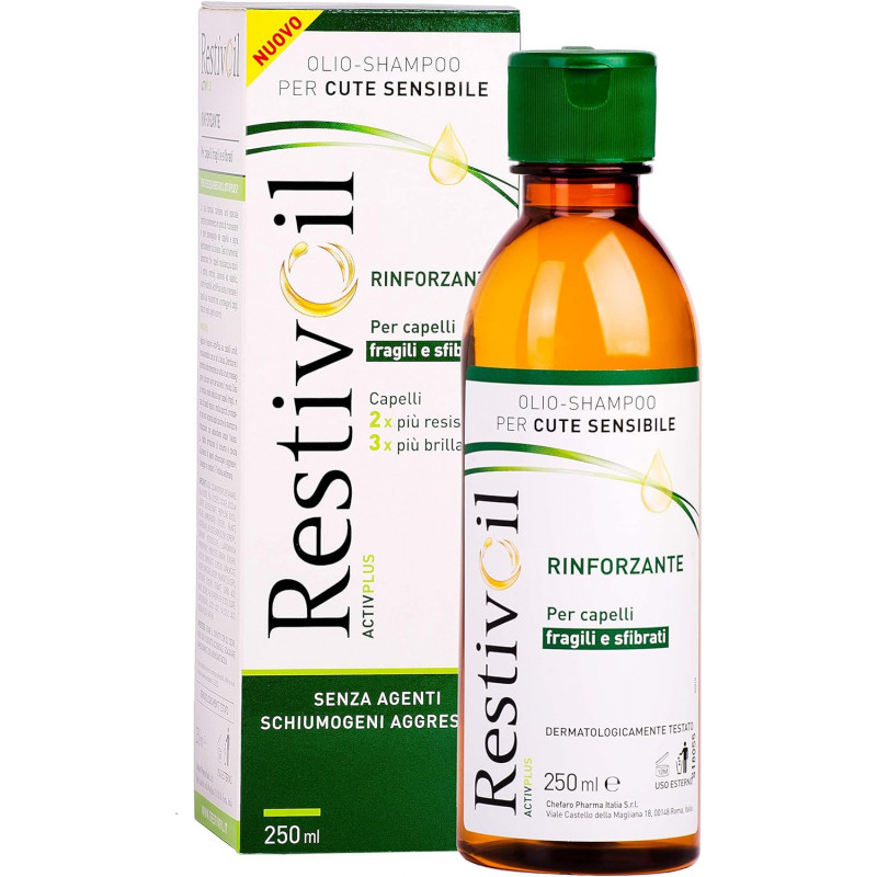 Restivoil Activ Plus Olio Shampoo Rinforzante Capelli Fragili Sfibrati 250 ml